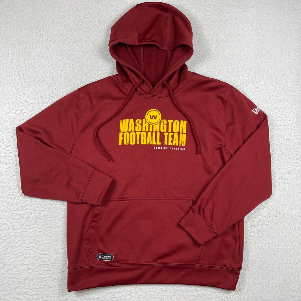 New Era Hoodie Mens Large Burgundy Washington Football Team Combine Training NFL